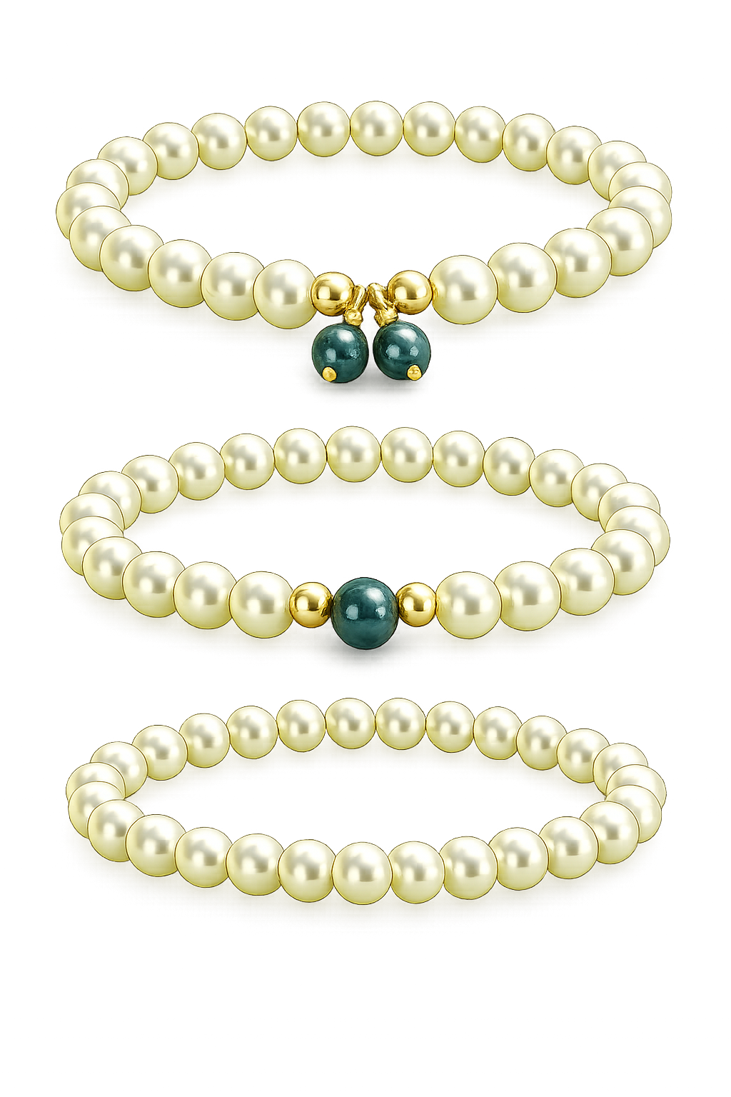 Kit Pulseiras Pérola Elegance