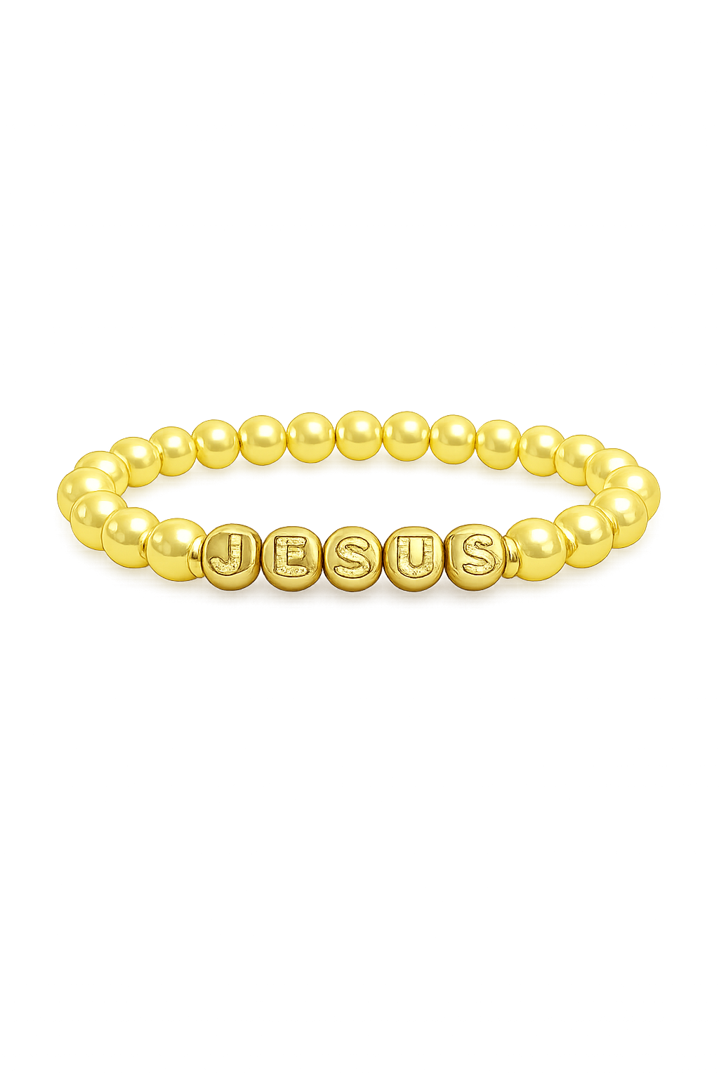 Kit Pulseiras Amarelo Pérola Jesus