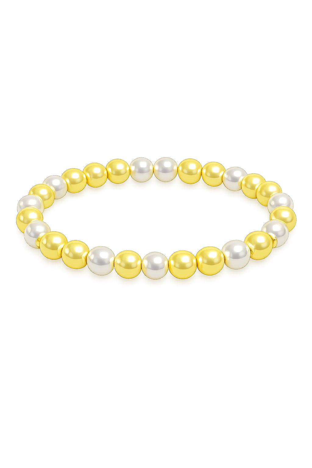 Kit Pulseiras Amarelo Pérola Jesus